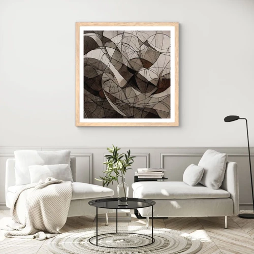 Poster in light oak frame - Circulation of the Colours of the Earth - 40x40 cm