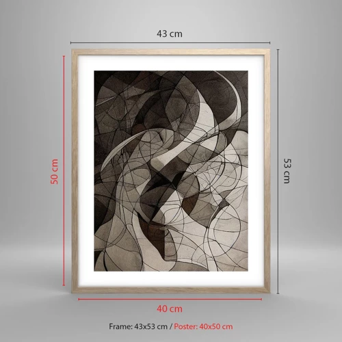Poster in light oak frame - Circulation of the Colours of the Earth - 40x50 cm