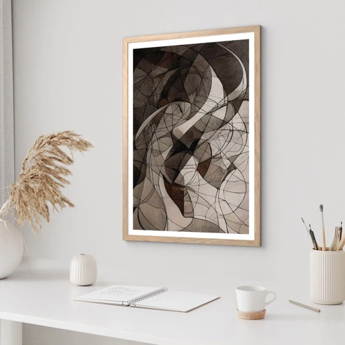 Poster in light oak frame - Circulation of the Colours of the Earth - 61x91 cm