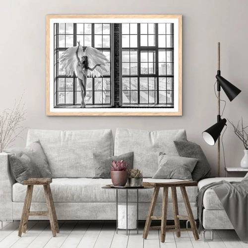 Poster in light oak frame - City of Angels? - 100x70 cm