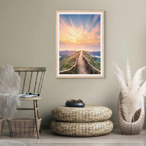 Poster in light oak frame - Close to Heaven - 50x70 cm