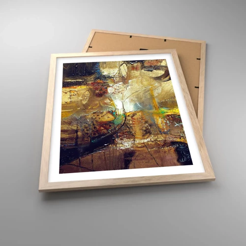 Poster in light oak frame - Cold, Warm, Hot - 40x50 cm