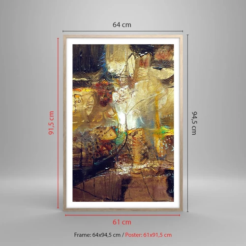Poster in light oak frame - Cold, Warm, Hot - 61x91 cm
