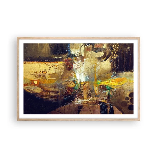 Poster in light oak frame - Cold, Warm, Hot - 91x61 cm