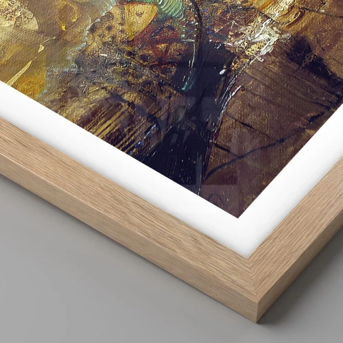 Poster in light oak frame - Cold, Warm, Hot - 91x61 cm