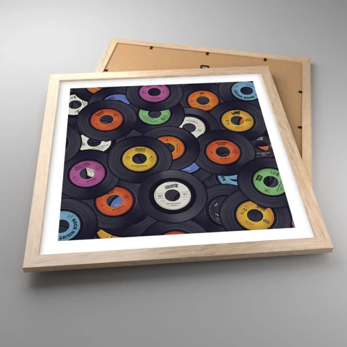 Poster in light oak frame - Colours of Classics - 40x40 cm