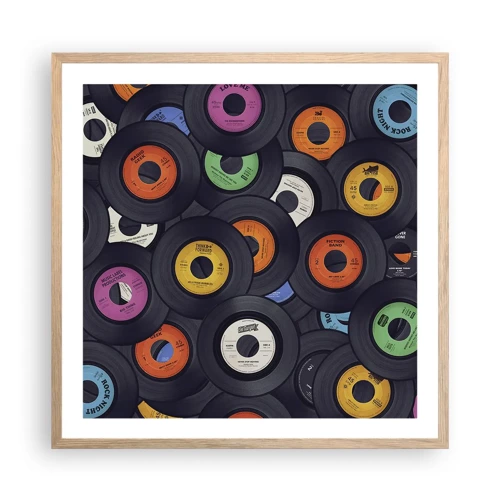 Poster in light oak frame - Colours of Classics - 60x60 cm