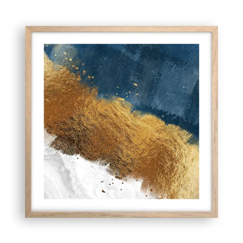 Poster in light oak frame - Colours of Summer - 50x50 cm