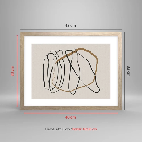 Poster in light oak frame - Composition - Dance of Possession - 40x30 cm