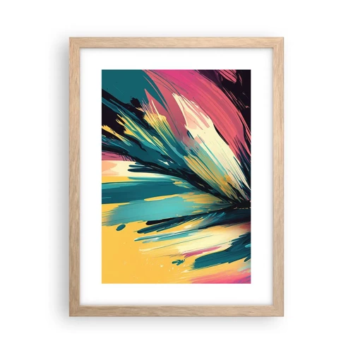 Poster in light oak frame - Composition -Explosion of Joy - 30x40 cm