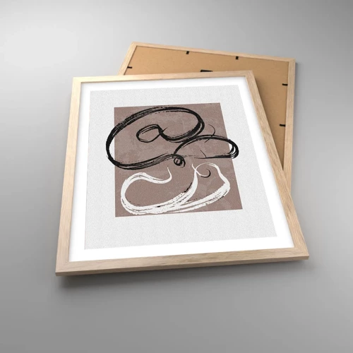 Poster in light oak frame - Composition -In Search of Completeness - 40x50 cm