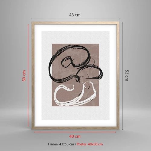 Poster in light oak frame - Composition -In Search of Completeness - 40x50 cm