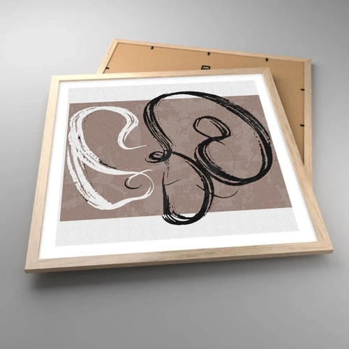 Poster in light oak frame - Composition -In Search of Completeness - 50x50 cm