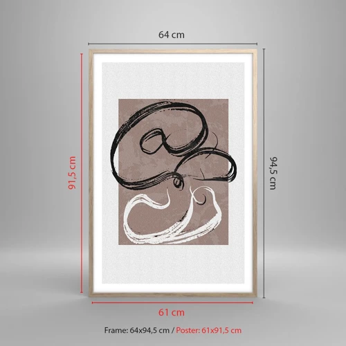 Poster in light oak frame - Composition -In Search of Completeness - 61x91 cm