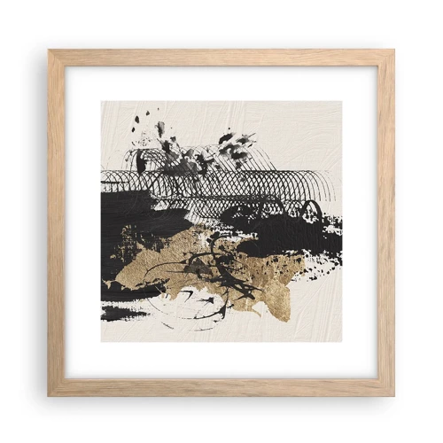 Poster in light oak frame - Composition With Passion - 30x30 cm