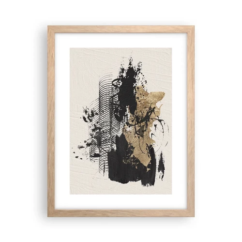 Poster in light oak frame - Composition With Passion - 30x40 cm