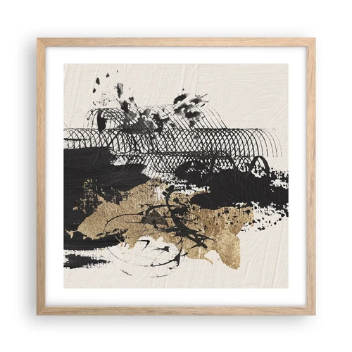 Poster in light oak frame - Composition With Passion - 50x50 cm