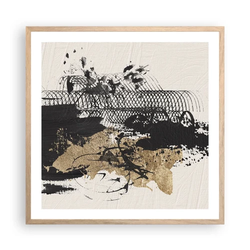 Poster in light oak frame - Composition With Passion - 60x60 cm