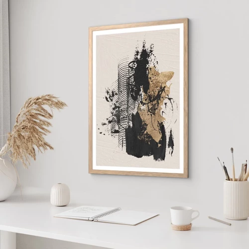 Poster in light oak frame - Composition With Passion - 70x100 cm