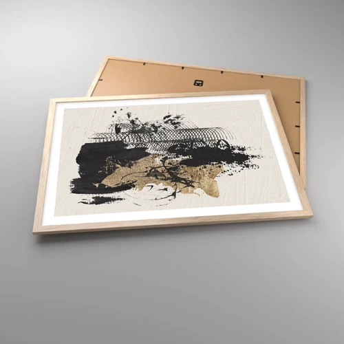 Poster in light oak frame - Composition With Passion - 70x50 cm