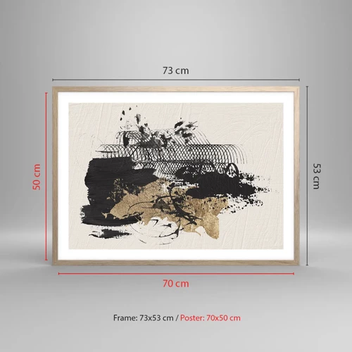 Poster in light oak frame - Composition With Passion - 70x50 cm