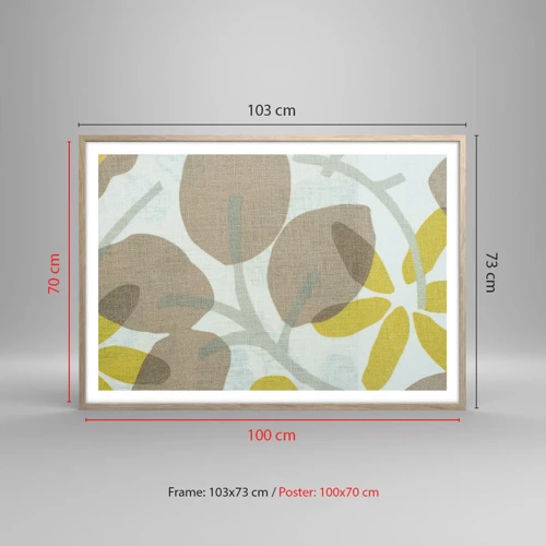 Poster in light oak frame - Composition in Full Sunlight - 100x70 cm