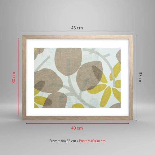 Poster in light oak frame - Composition in Full Sunlight - 40x30 cm