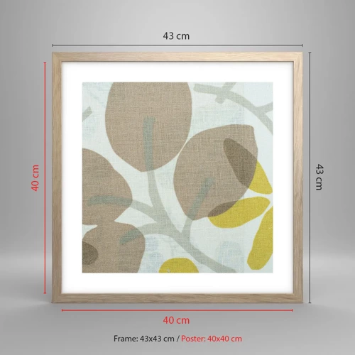 Poster in light oak frame - Composition in Full Sunlight - 40x40 cm