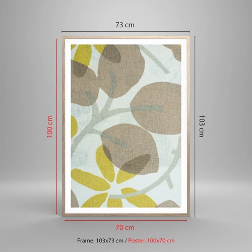 Poster in light oak frame - Composition in Full Sunlight - 70x100 cm