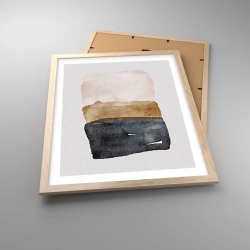 Poster in light oak frame - Composition of the Colours of the Soil - 40x50 cm