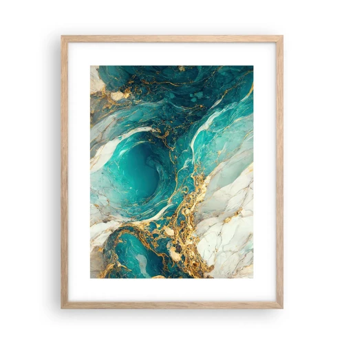 Poster in light oak frame - Composition with Veins of Gold - 40x50 cm