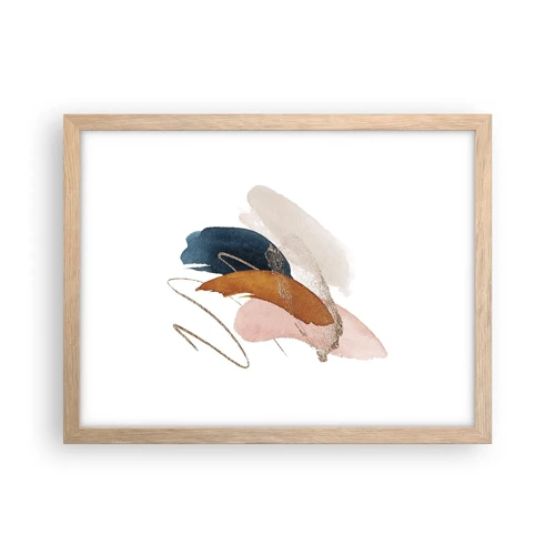 Poster in light oak frame - Composition with Wings - 40x30 cm