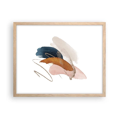 Poster in light oak frame - Composition with Wings - 50x40 cm