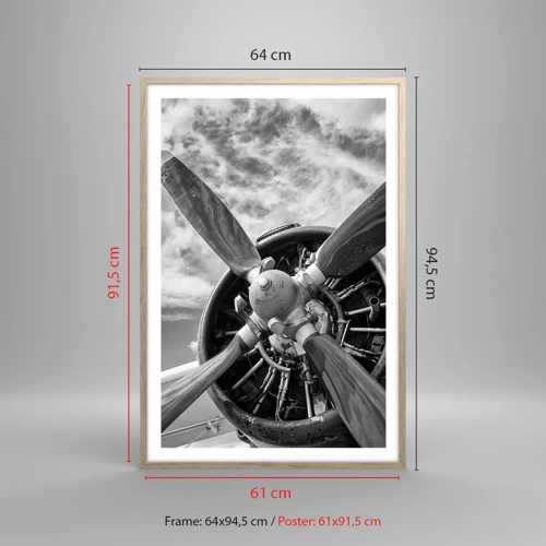 Poster in light oak frame - Conquerer of the Skies - 61x91 cm