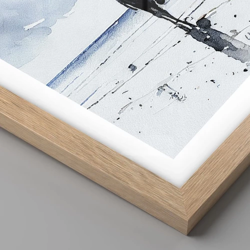 Poster in light oak frame - Conversation with the Sea - 70x100 cm