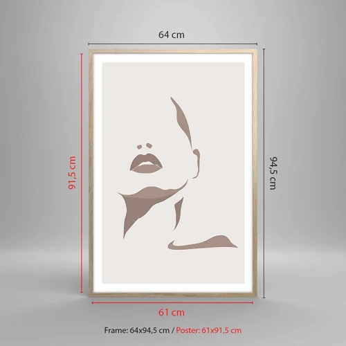 Poster in light oak frame - Created with Light and Shadow - 61x91 cm