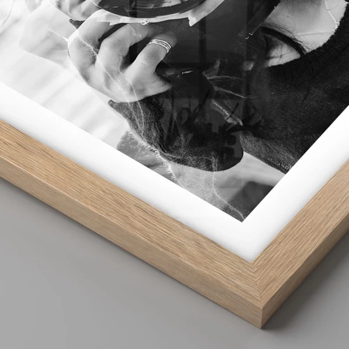 Poster in light oak frame - Creator and the Creation - 100x70 cm