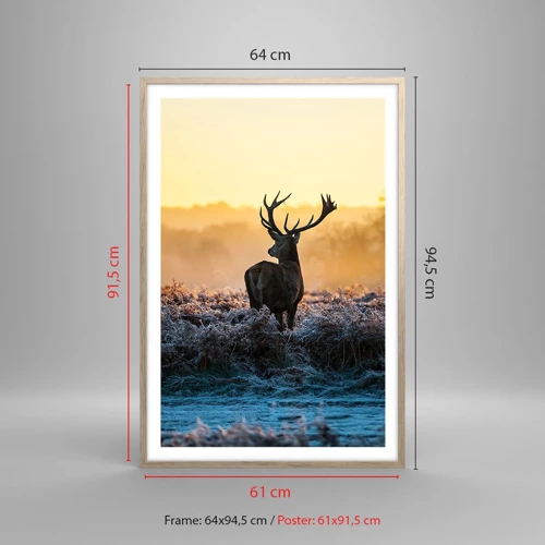 Poster in light oak frame - Crowned in Its Kingdom - 61x91 cm