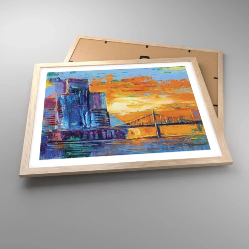 Poster in light oak frame - Culture and Nature - 50x40 cm