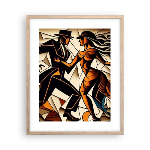 Poster in light oak frame - Dance of Passion  - 40x50 cm