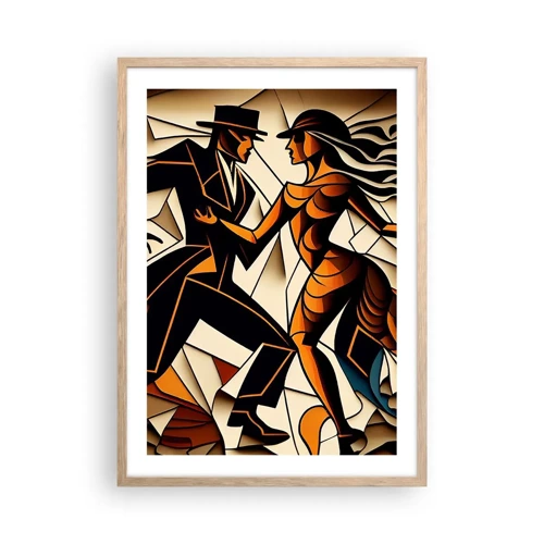 Poster in light oak frame - Dance of Passion  - 50x70 cm