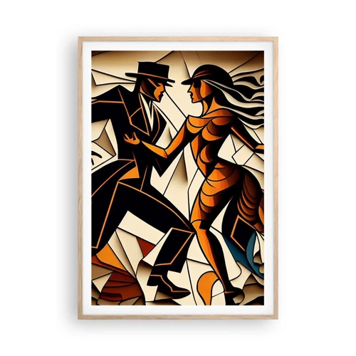 Poster in light oak frame - Dance of Passion  - 70x100 cm