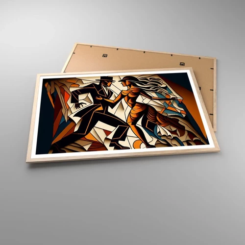 Poster in light oak frame - Dance of Passion  - 91x61 cm