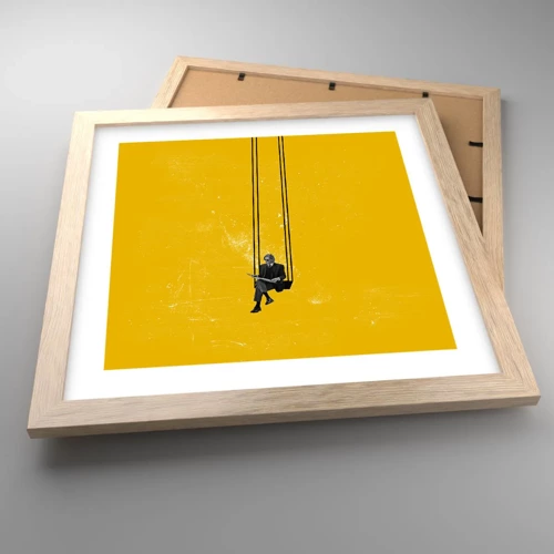 Poster in light oak frame - Day as a Any Other - 30x30 cm