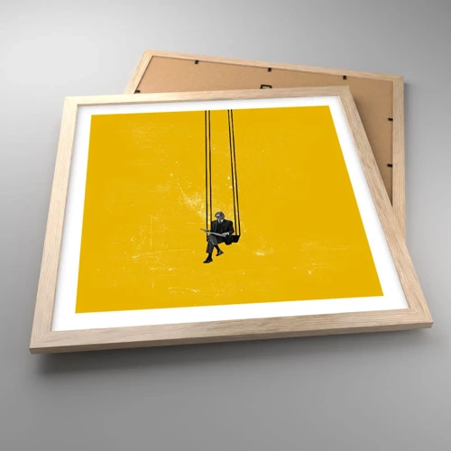 Poster in light oak frame - Day as a Any Other - 40x40 cm