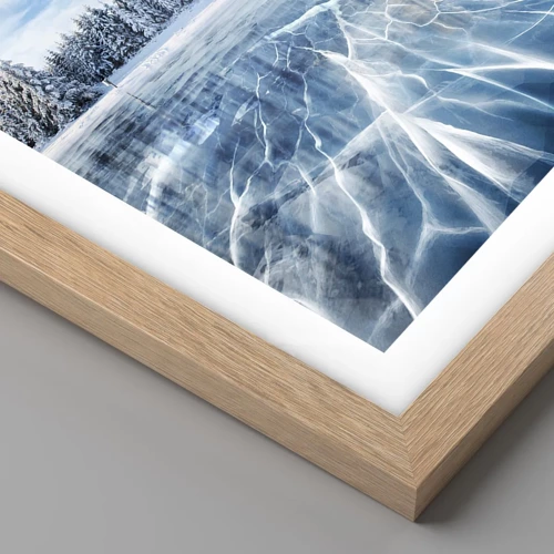 Poster in light oak frame - Dazling and Crystalline View - 100x70 cm