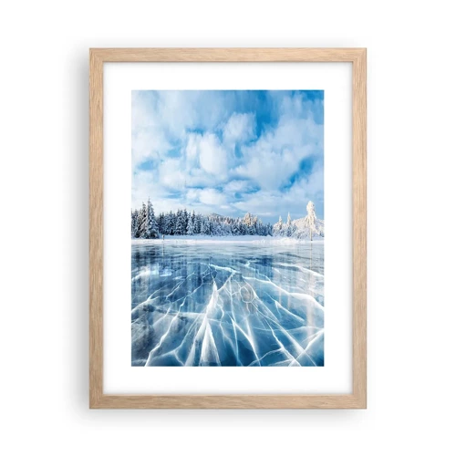 Poster in light oak frame - Dazling and Crystalline View - 30x40 cm