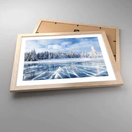 Poster in light oak frame - Dazling and Crystalline View - 40x30 cm