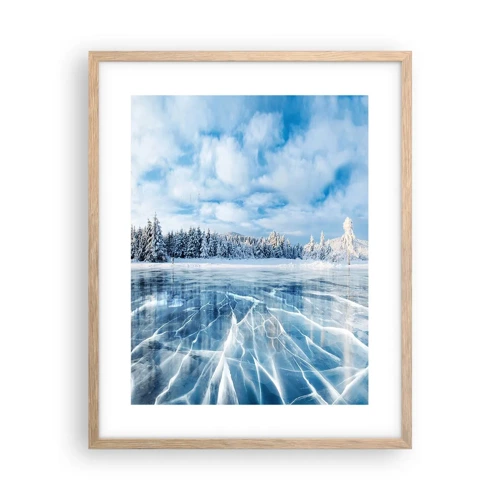 Poster in light oak frame - Dazling and Crystalline View - 40x50 cm