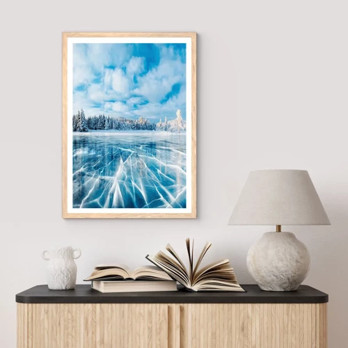 Poster in light oak frame - Dazling and Crystalline View - 40x50 cm